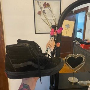 Women’s black vans. Barely worn.